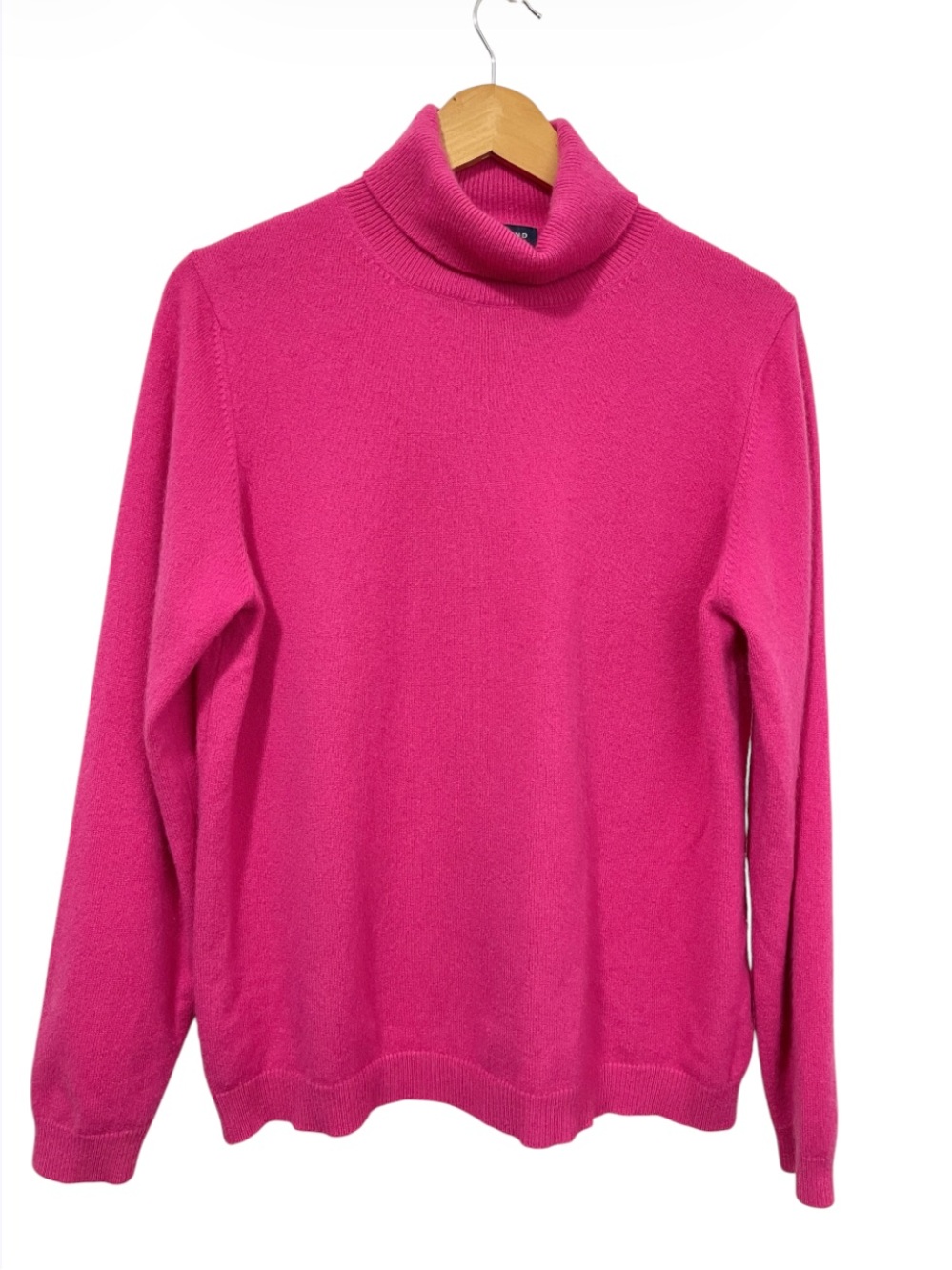 Vintage Lands' End Women's Cashmere Pink Turtleneck Sweater